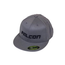 Load image into Gallery viewer, Falcon Shocks FLAT VISOR HAT – GRAY/BLACK – SM/MD 93-06-02-002