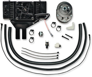 Fan-Assisted Oil Cooler Kit - Low Mount - Dyna Jagg Oil Coolers 751-FP2500-0323 - Main Product View