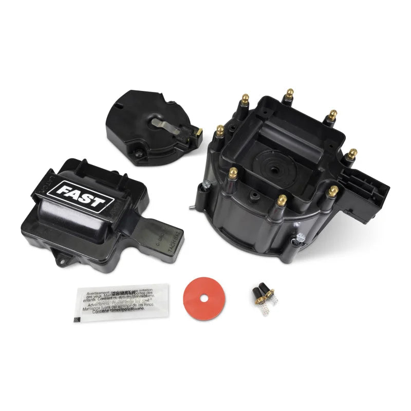 Fast Cap/Coil/Cover Kit, Hei Distributor, Black - Side View