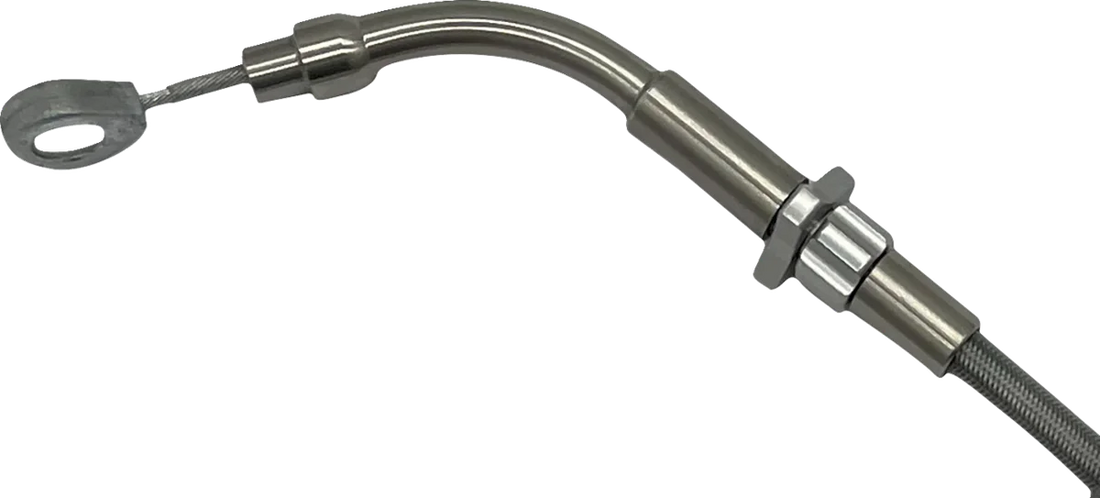 Fat Baggers Inc. EZ Install Upper Clutch Cable - FLTR/FLHX '21-'23 - +6" - Braided 118006 - Side View