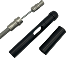 Load image into Gallery viewer, Fat Baggers Inc. EZ Install Upper Clutch Cable - FLTR/FLHX '21-'23 - Stock - Braided 118000 - Side View