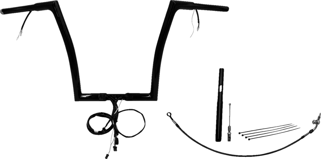 Fat Baggers Inc. Handlebar Kit - Flat Top - 14" - Black 712914-B - Main Product View