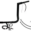 Load image into Gallery viewer, Fat Baggers Inc. Handlebar Kit - Flat Top - 14" - Chrome 601314 - Side View