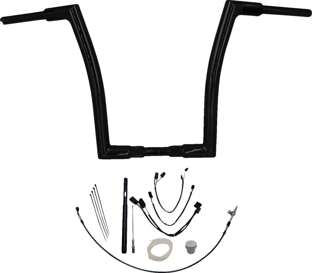 Fat Baggers Inc. Handlebar Kit - Flat Top - 16" - Black 619616-B - Main Product View