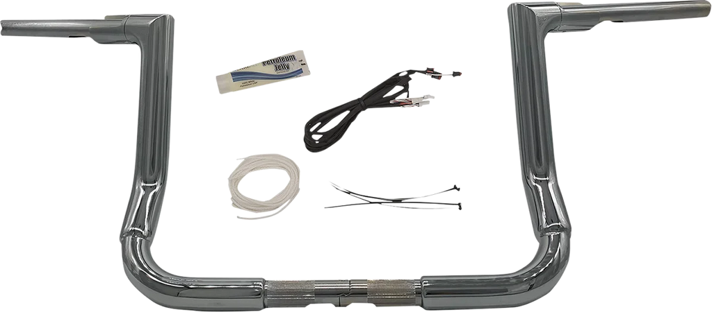 Fat Baggers Inc. Handlebar Kit - Flat Top - 16" - Black 619616-B - Side View