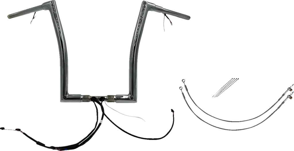 Fat Baggers Inc. Handlebar Kit - Flat Top - 16" - Chrome 602316 - Main Product View