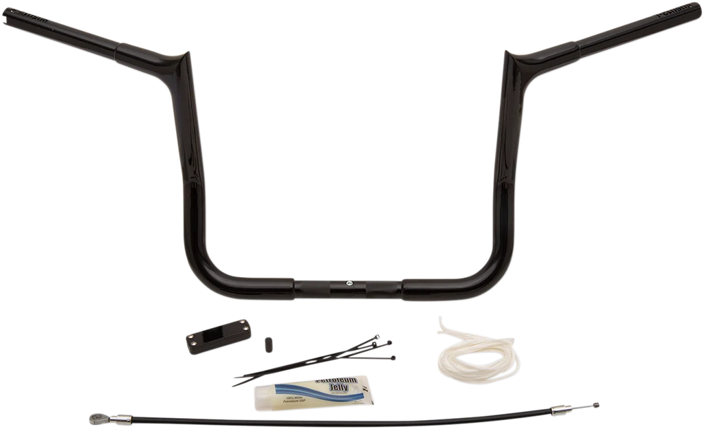 Fat Baggers Inc. Handlebar Kit - Pointed Top - 12" - Black 909112-B - Back View