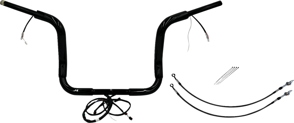 Fat Baggers Inc. Handlebar Kit - Pointed Top - 12" - Chrome 802512 - Side View