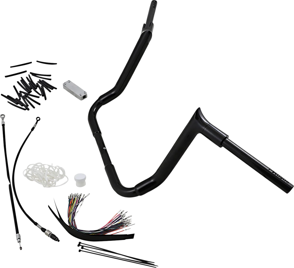 Fat Baggers Inc. Handlebar Kit - Pointed Top - 14" - Black 809114-B - Side View