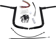 Load image into Gallery viewer, Fat Baggers Inc. Handlebar Kit - Pointed Top - 14" - Black 809114-B - Back View