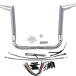 Load image into Gallery viewer, Fat Baggers Inc. Handlebar Kit - Pointed Top - 14" - Chrome 809114 - Side View