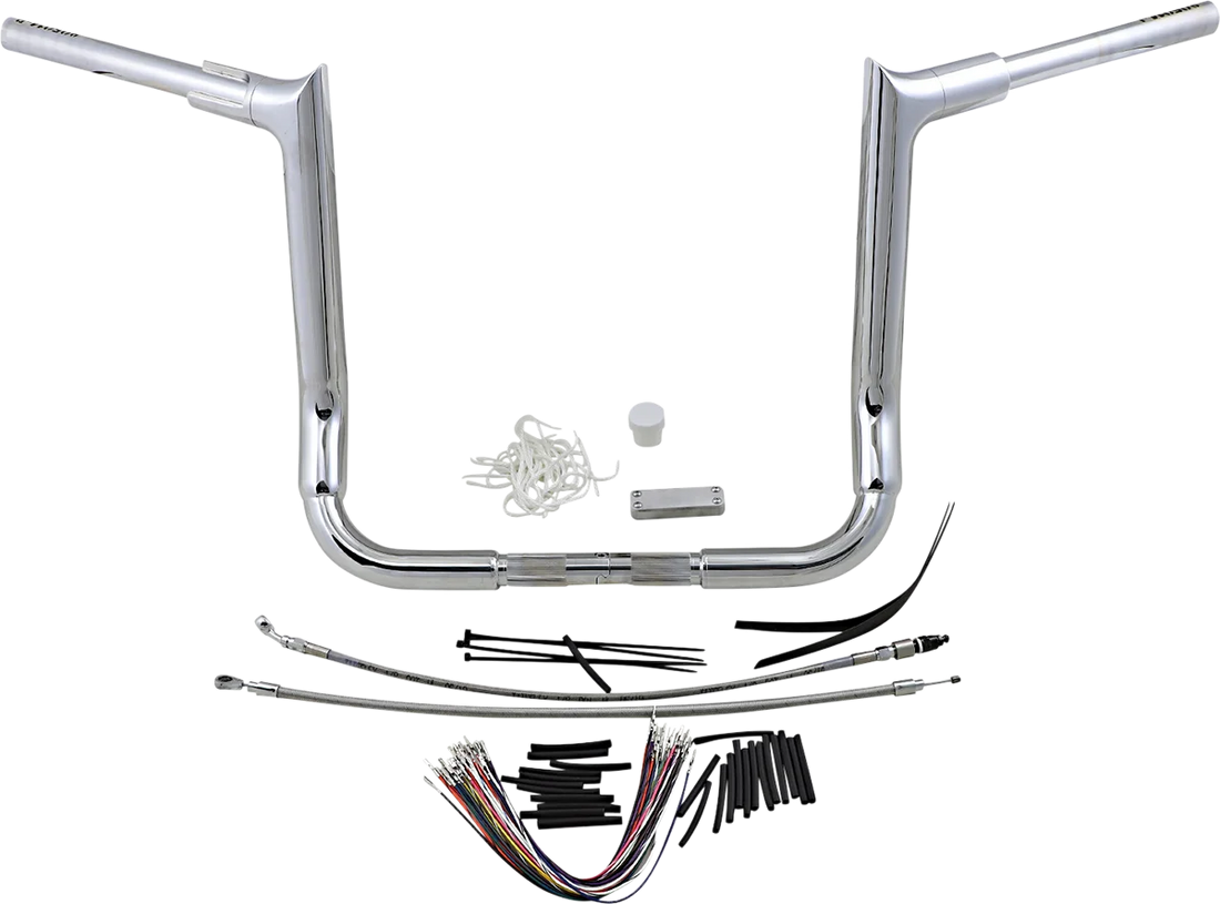 Fat Baggers Inc. Handlebar Kit - Pointed Top - 14" - Chrome 809114 - Side View