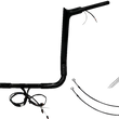 Load image into Gallery viewer, Fat Baggers Inc. Handlebar Kit - Pointed Top - 16" - Black 802216-B