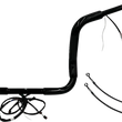 Load image into Gallery viewer, Fat Baggers Inc. Handlebar Kit - Pointed Top - 16" - Black 802516-B - Side View