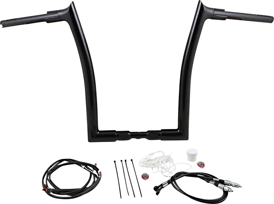 Fat Baggers Inc. Handlebar Kit - Pointed Top - 16" - Black 809616-B - Side View