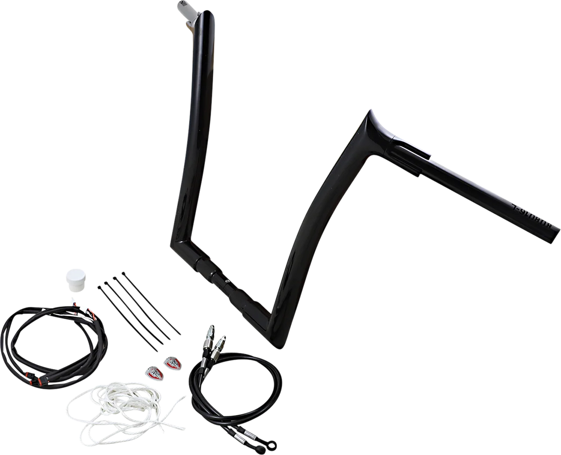 Fat Baggers Inc. Handlebar Kit - Pointed Top - 16" - Black 809616-B - Installation View