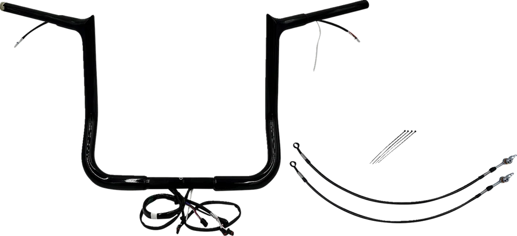 Fat Baggers Inc. Handlebar Kit - Pointed Top - 16" - Chrome 901916 - Side View