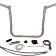 Load image into Gallery viewer, Fat Baggers Inc. Handlebar Kit - Pointed Top - 16" - Chrome 909116 - Side View