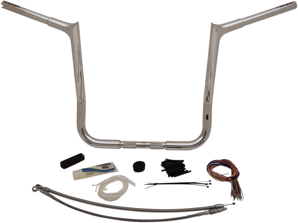 Fat Baggers Inc. Handlebar Kit - Pointed Top - 16" - Chrome 909116 - Side View