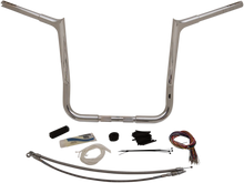 Load image into Gallery viewer, Fat Baggers Inc. Handlebar Kit - Pointed Top - 16" - Chrome 909116 - Side View