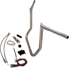 Load image into Gallery viewer, Fat Baggers Inc. Handlebar Kit - Pointed Top - 16" - Chrome 909116 - Back View