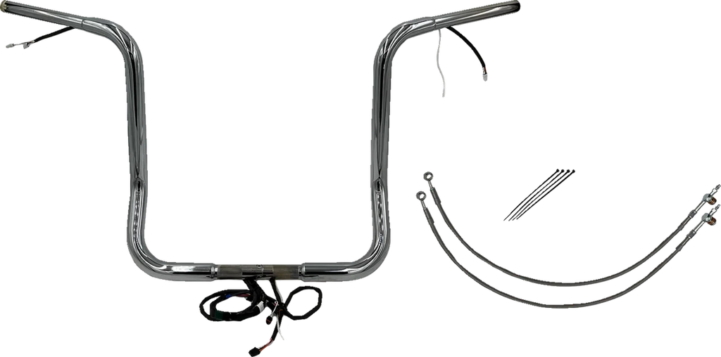 Fat Baggers Inc. Handlebar Kit - Rounded Top - 16" - Chrome 901516 - Main Product View