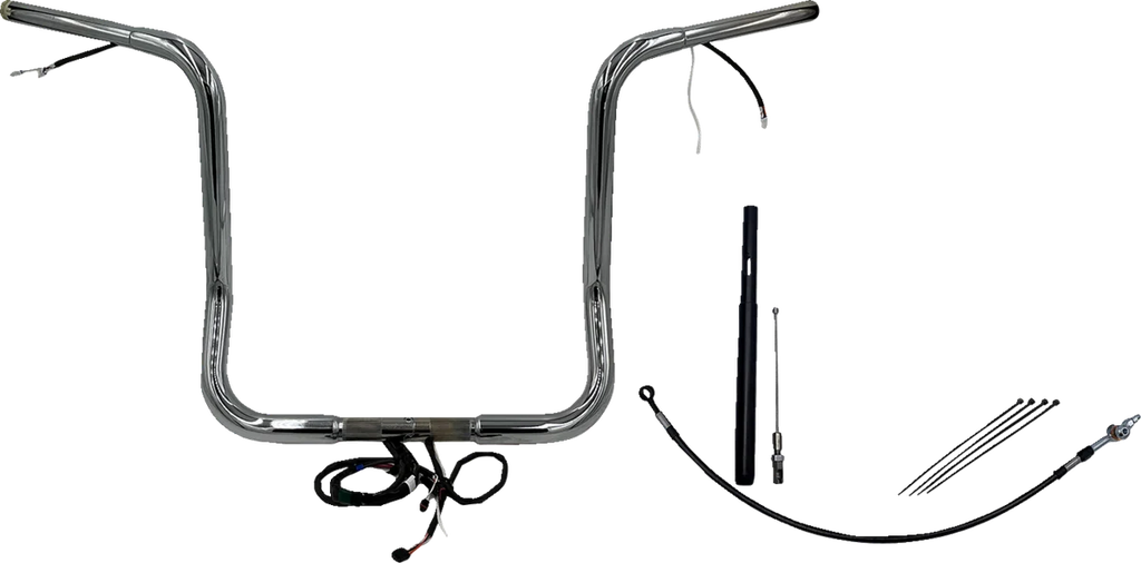 Fat Baggers Inc. Handlebar Kit - Rounded Top - 16" - Chrome 912516 - Main Product View