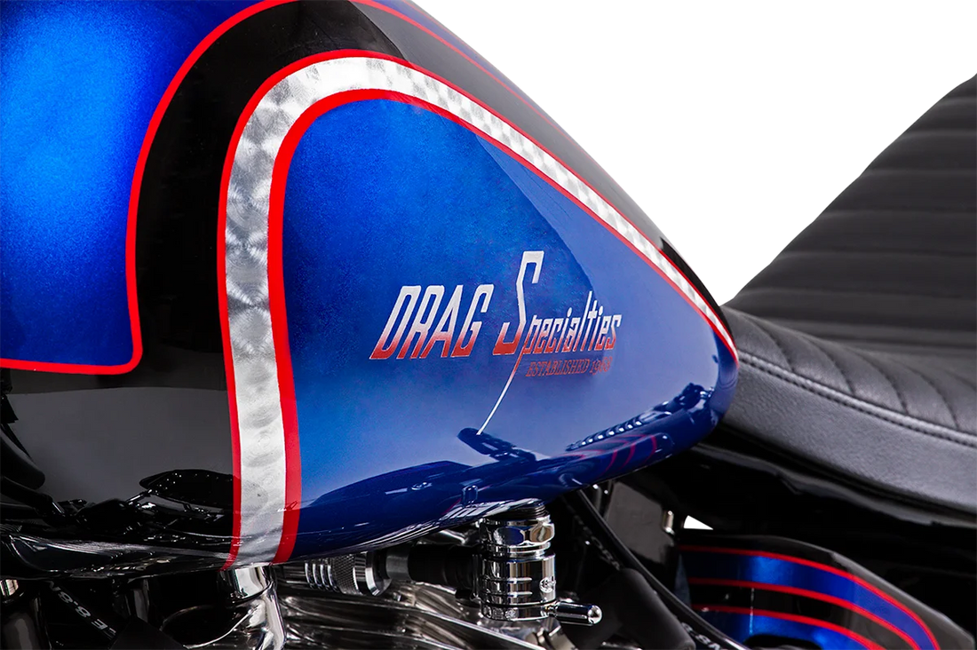 Fat Bob-Style Gas Tank - 3.5 Gallon - Harley-Davidson DragSpecialties 011275-BX36 - Additional View 5