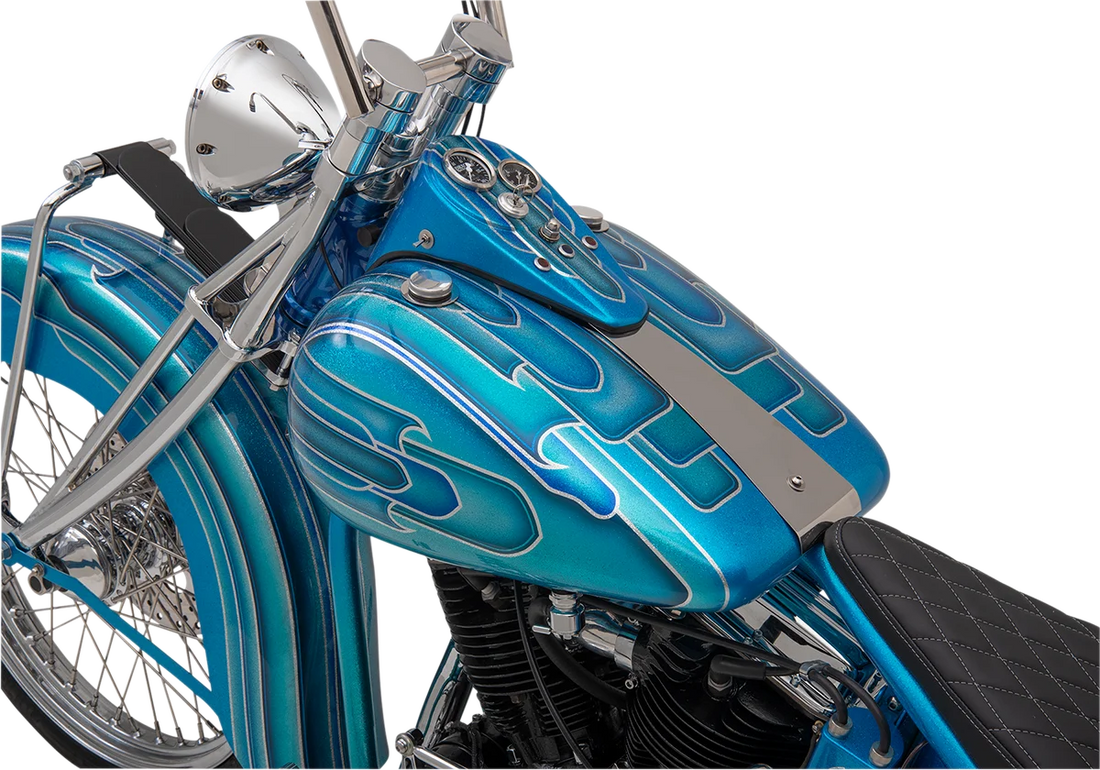 Fat Bob-Style Gas Tank - 5.0 Gallon - Harley Davidson DragSpecialties 011447-BX36 - Back View