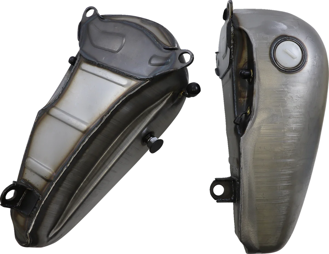 Fat Bob Style Gas Tanks - Flatside - 5 Gallon DragSpecialties 011242-BX36 - Side View