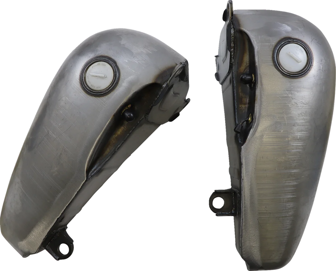 Fat Bob Style Gas Tanks - Flatside - 5 Gallon DragSpecialties 011242-BX36 - Back View