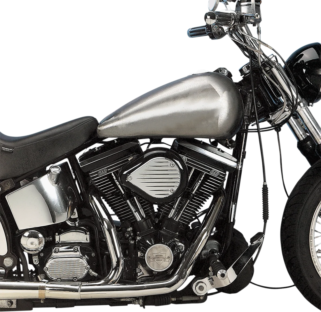 Fat Bob Style Gas Tanks - Flatside - 5 Gallon DragSpecialties 011242-BX36 - Installation View
