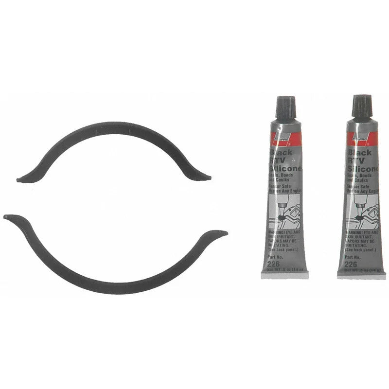 Fel-Pro 01-05 Mazda Miata Engine Oil Pan Gasket Set - RTV Black Silicone w/ Rubber End Seals - Side View