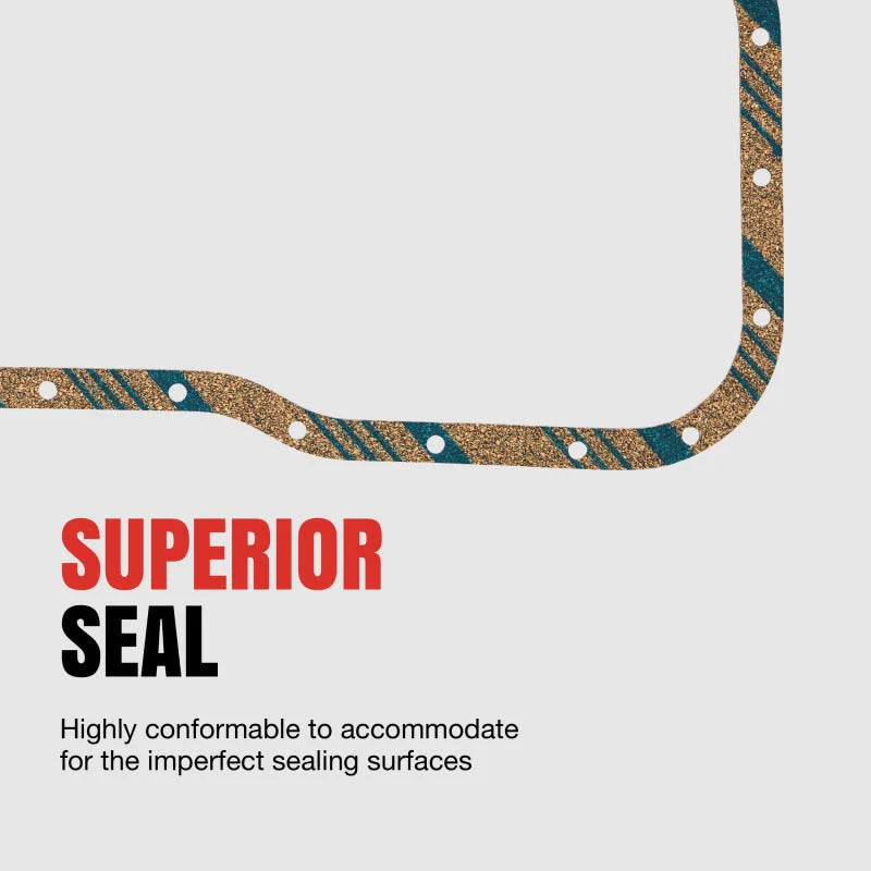 Fel-Pro 10-12 Toyota Sequoia Engine Oil Pan Gasket Set - High-Temperature Rubber-Coated Fiber - Installation View