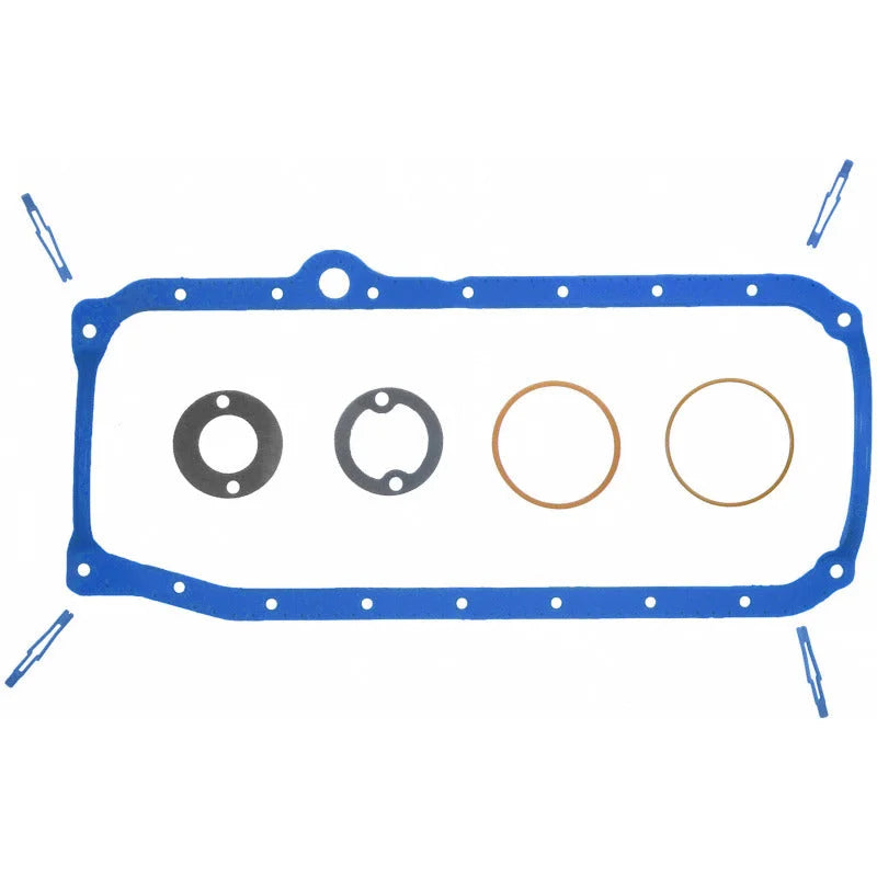 Fel-Pro 85-86 Chevy C10 Engine Oil Pan Gasket Set - PermaDry Molded Rubber Oil Pan SnapUps Included - Side View