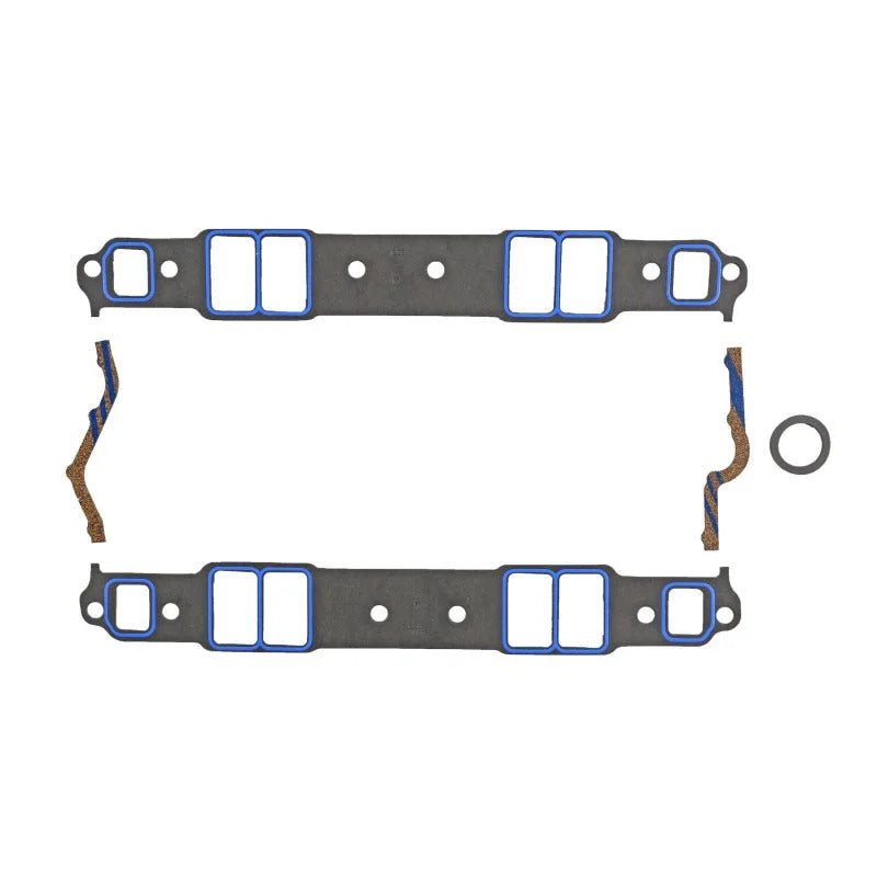 Fel-Pro SBC 2.21x1.31 Port .060in Pintoseal Intake Manifold Gasket Set - Side View