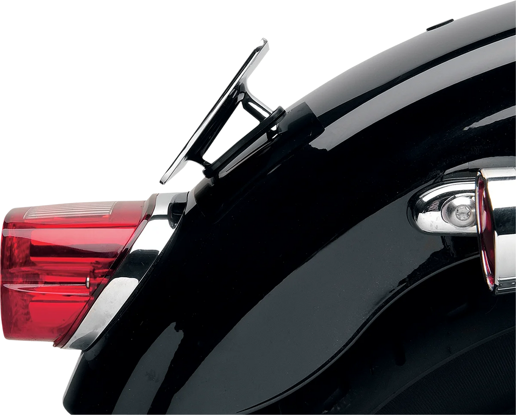 Fender License Plate Mount - Chrome DragSpecialties 090205-BC4 - Side View