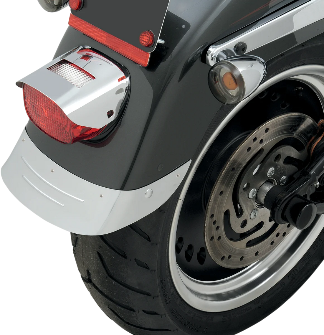 Fender Skirt - Chrome - Rear DragSpecialties 77131A - Back View