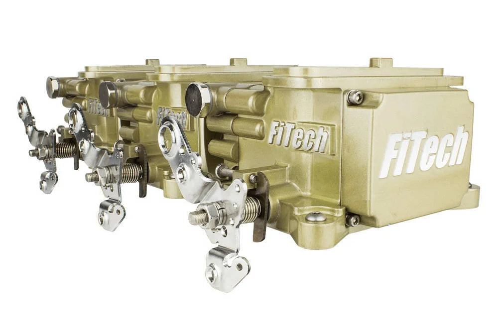 FiTech Fuel Injection Go EFI 3x2 Tri Power EFI System Classic Gold