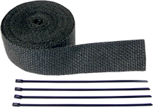Load image into Gallery viewer, Fiberglass Exhaust Wrap Kit - Black - 1" x 50' - Side View