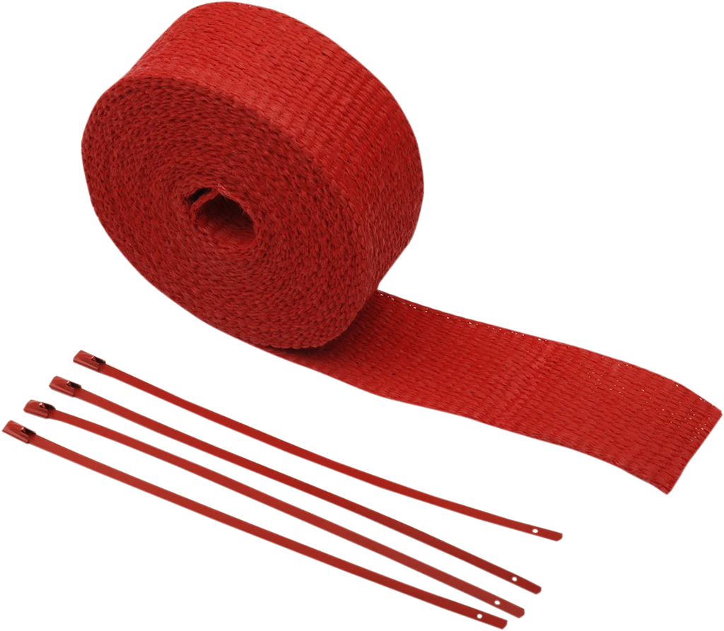 Fiberglass Exhaust Wrap Kit - Red - 2" x 25' - Main Product View
