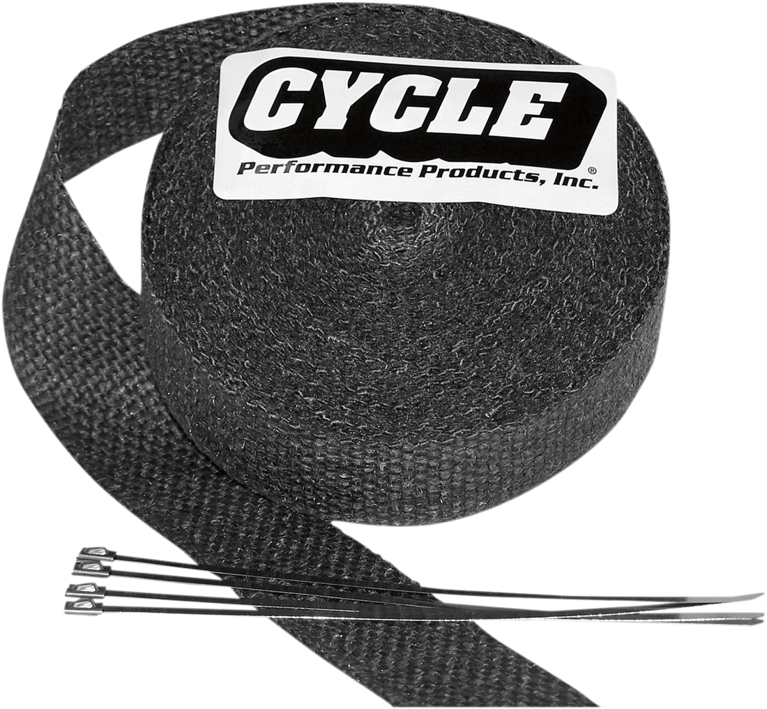 Fiberglass Exhaust Wrap Kit - Silver - 2" x 25' - Side View