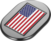 Load image into Gallery viewer, Figurati Designs Antenna Cover - Left Rear Fender - American Flag - Black - Side View