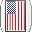 Load image into Gallery viewer, Figurati Designs Antenna Cover - Left Rear Fender - American Flag - Chrome - Main Product View