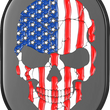 Load image into Gallery viewer, Figurati Designs Antenna Cover - Left Rear Fender - American Flag Skull - Black - Main Product View