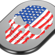 Load image into Gallery viewer, Figurati Designs Antenna Cover - Left Rear Fender - American Flag Skull - Black - Side View