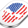 Load image into Gallery viewer, Figurati Designs Antenna Cover - Left Rear Fender - American Flag Skull - Chrome - Side View