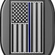 Load image into Gallery viewer, Figurati Designs Antenna Cover - Left Rear Fender - Blue Line American Flag - Black - Main Product View