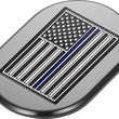 Load image into Gallery viewer, Figurati Designs Antenna Cover - Left Rear Fender - Blue Line American Flag - Black - Side View