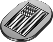 Load image into Gallery viewer, Figurati Designs Antenna Cover - Left Rear Fender - Contrast Cut American Flag - Black - Side View